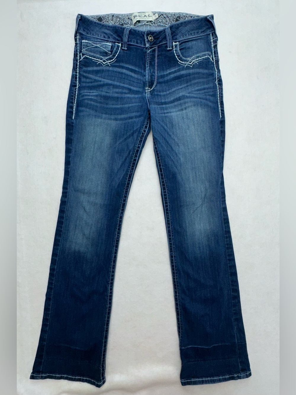 Ariat Mid Rise Bootcut Jean Entwined Marine Blue 32 Long 32L